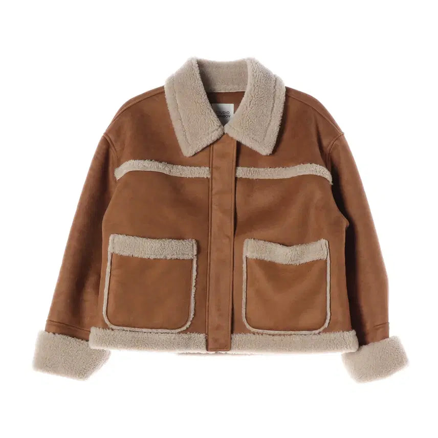 [BUNJANG] Studio Tomboy 22FW Oversized Shearling Mustang Brown / 스튜디오 톰보이 22FW 오버핏 시어링 무스탕 브라운