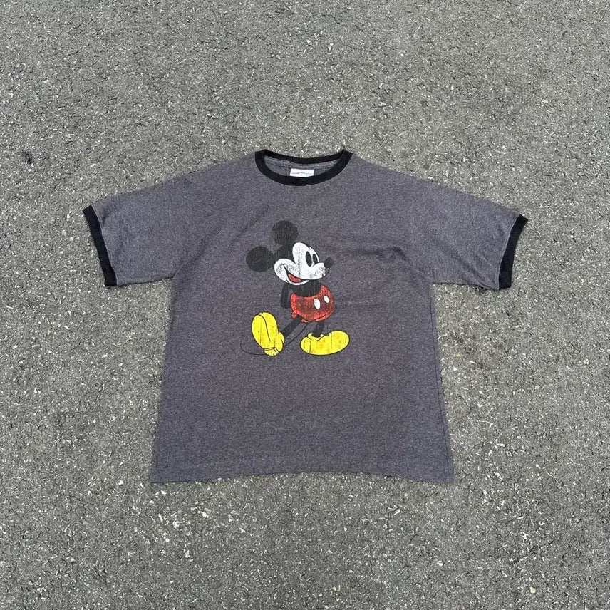 [BUNJANG] Vintage Mickey Mouse Ringer T-Shirt / [빈티지] Vintage Mickey Mouse Ringer T-Shirt