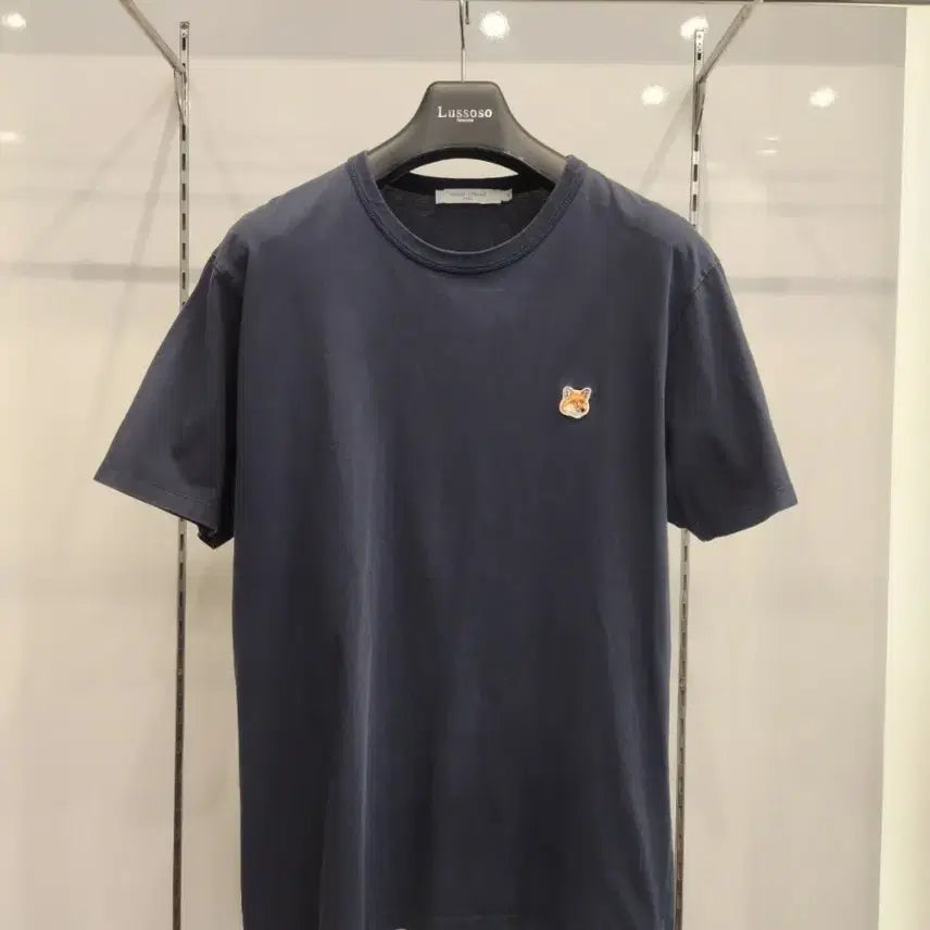 [BUNJANG] Maison Kitsuné Fox Head Patch T-Shirt Navy / 메종키츠네 폭스헤드 반팔티 네이비