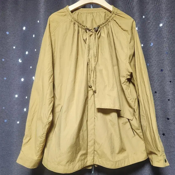 [BUNJANG] The i'z Oversized Shirring Shirt Jumper Beige / 더 아이잗 오버사이즈 셔링 셔츠점퍼 -77추천
