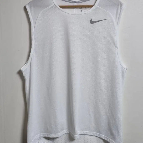 [BUNJANG] Nike Running White Mesh Sleeveless Top / L ) 나이키 런닝 화이트 매쉬 민소매