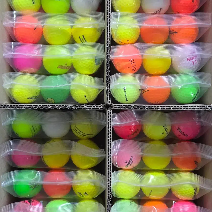 [BUNJANG] Mixed Color Used Golf Balls (30pc Set) / 혼합 컬러 로스트볼 30구 중고골프공 -무료배송-