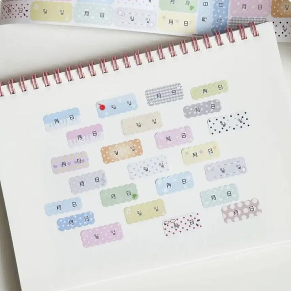[BUNJANG] Love Crescent Kiss Cut Stickers - 70cm Pattern / 러브크레센트 - 날짜를 써요3 키스컷