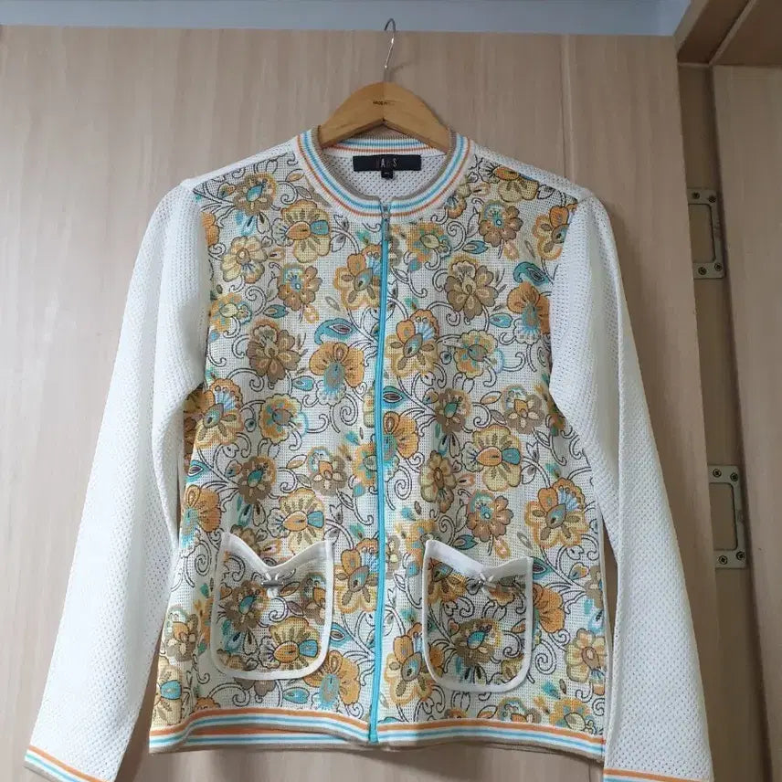 [BUNJANG] DAKS Women's Zip-Up Jacket with Floral Pattern / 닥스 여성 꽃무늬 집업 자켓