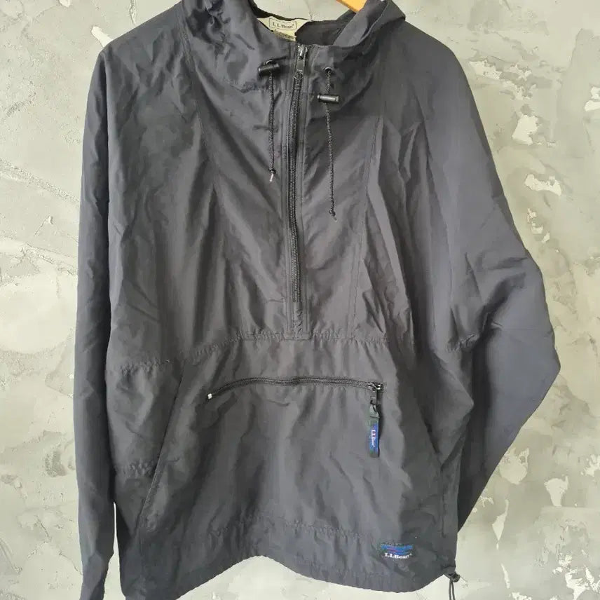 [BUNJANG] L.L.Bean Men's Anorak Windbreaker Jacket Black M / L.L.Bean 바람막이 후드 자켓 블랙 m