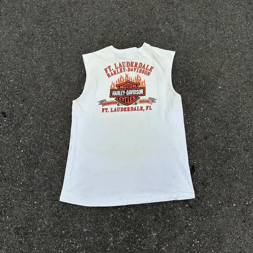 [BUNJANG] Harley-Davidson 00s Vintage 100 Years Sleeveless Tee / [할리데이비슨] 00s Vintage 100Years Tee