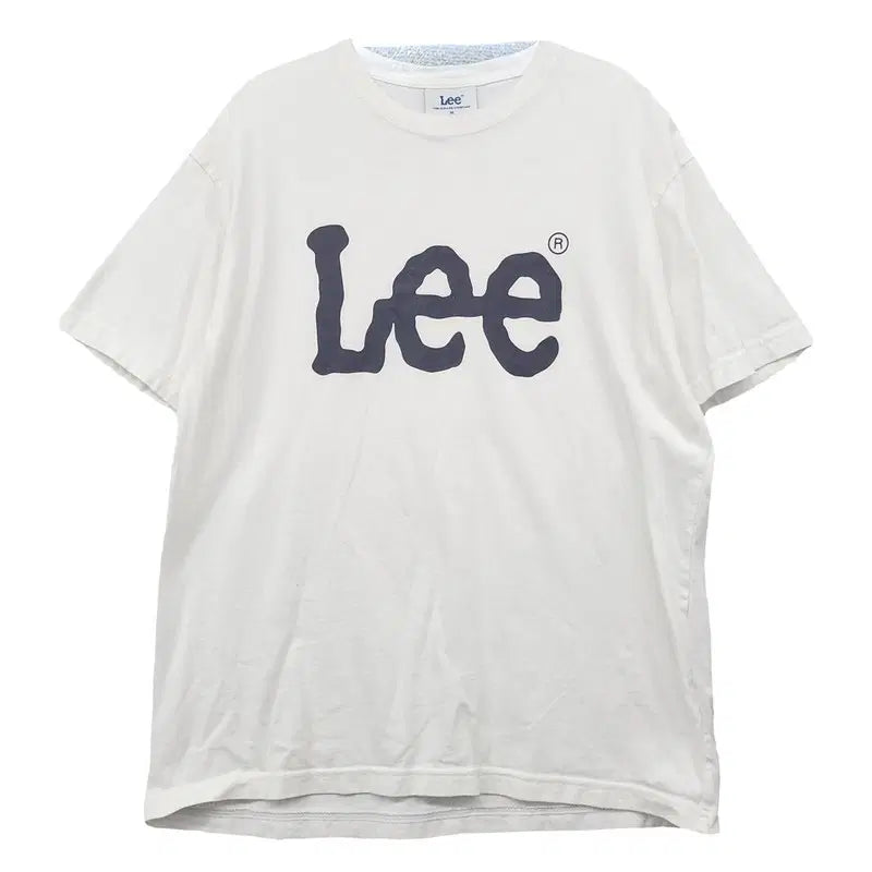 [BUNJANG] Re-Printing White Short Sleeve T-Shirt (Size M) / 리 프린팅 화이트 반팔티 M