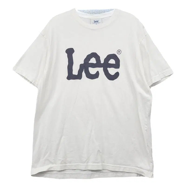 [BUNJANG] Re-Printing White Short Sleeve T-Shirt (Size M) / 리 프린팅 화이트 반팔티 M