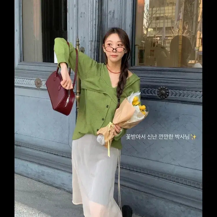 [BUNJANG] Atelier Edition 100% Cashmere V-Neck Bustier Olive / 새상품) 아뜰리에에디션 캐시미어 니트 뷔스티에