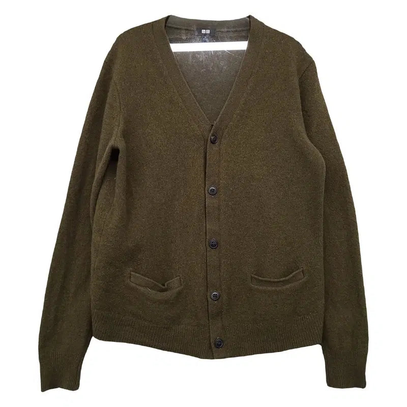 [BUNJANG] Uniqlo Green Wool Knit Cardigan XL / 유니클로 그린 울 니트 가디건 XL
