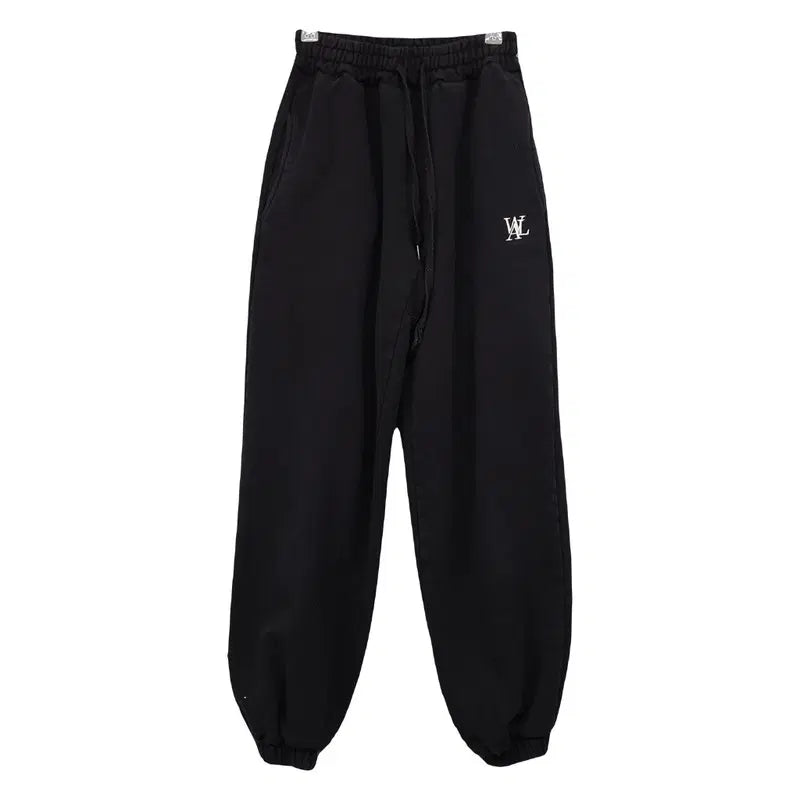 [BUNJANG] Wooalong Black Jogger Pants Size S / 우알롱 블랙 조거팬츠 S