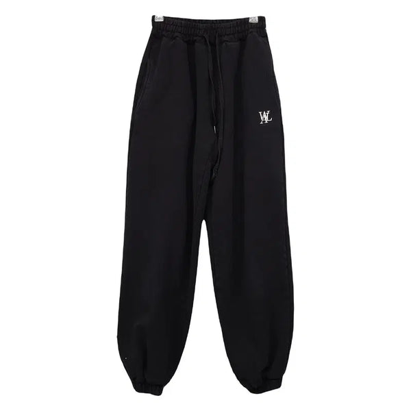 [BUNJANG] Wooalong Black Jogger Pants Size S / 우알롱 블랙 조거팬츠 S
