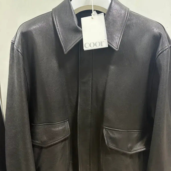 [BUNJANG] Coar Vegetable A-2 Leather Jacket Black / L)쿠어 베지터블 A-2 레더 자켓 블랙