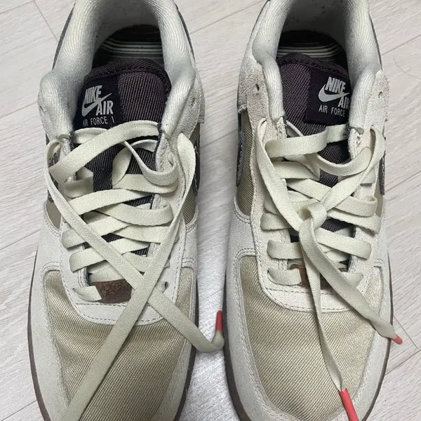 [BUNJANG] Nike Air Force 1 Beige/Gray Suede Mule / 나이키 에어포스 1 베이지/그레이 스웨이드 뮬