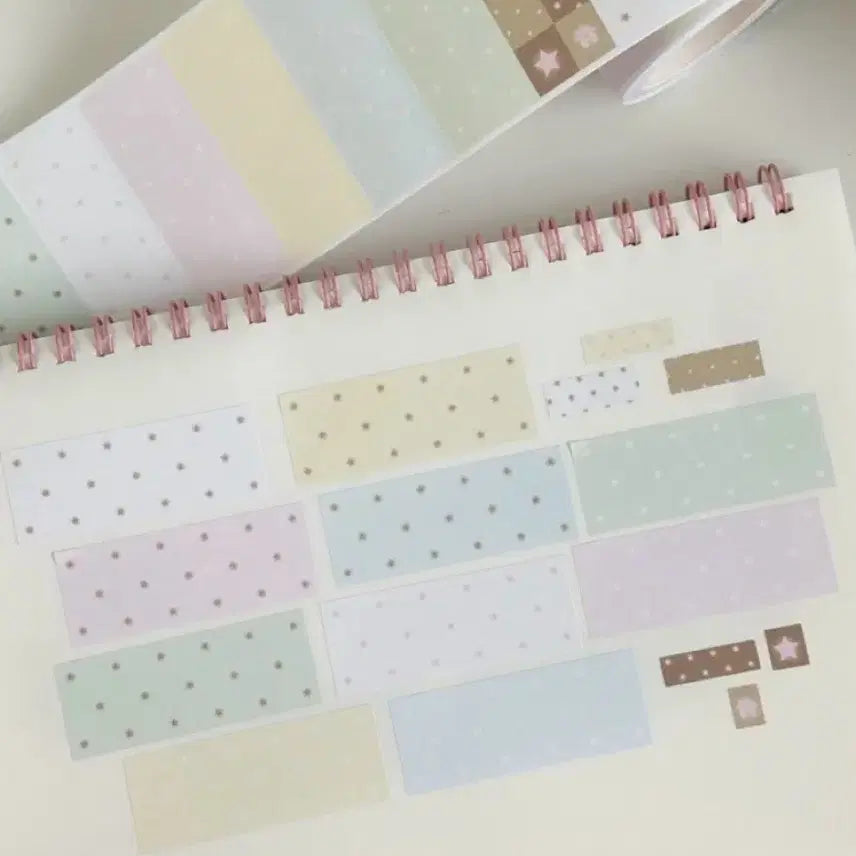 [BUNJANG] Love Crescent Nemone Nemone Star Pattern Kiss Cut Sticker / 러브크레센트 - 네모네모 별모조지 키스컷