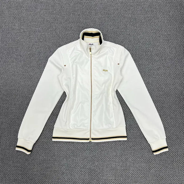 [BUNJANG] Fila White Slim Fit Track Top / 휠라 화이트 슬림핏 트랙탑