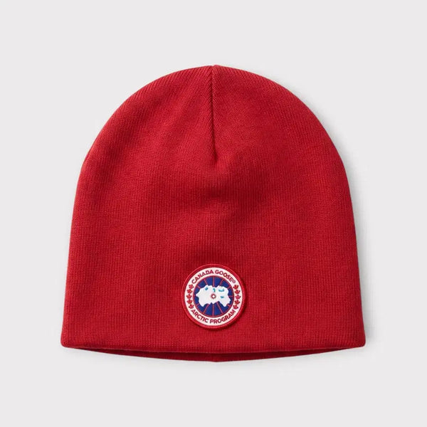 [BUNJANG] Canada Goose Plain Wool Disc Logo Beanie OS / 캐나다구스 플레인 울 디스크 로고 비니