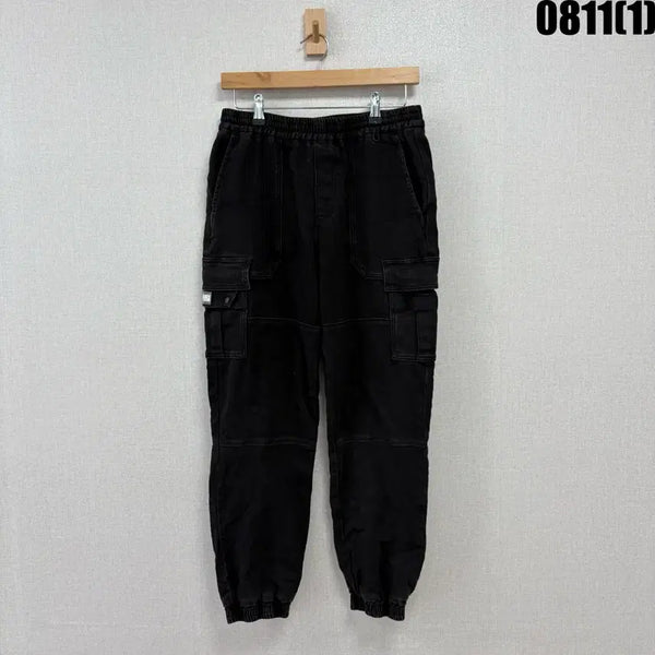 [BUNJANG] NBA Black Cargo Jogger Pants / NBA 블랙 카고 조거 팬츠 28