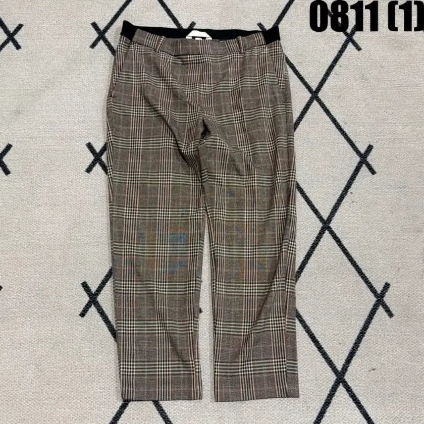 [BUNJANG] H&M Check Pattern Slacks - Brown / H&M체크 바지 브라운