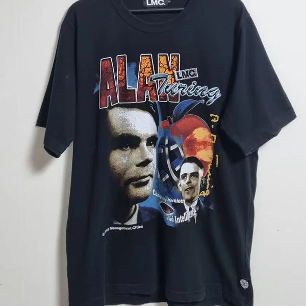 [BUNJANG] LMC Allen Turing Graphic T-Shirt Black / L ) LMC 엘엠씨 앨런 튜링 그래픽 블랙 반팔티