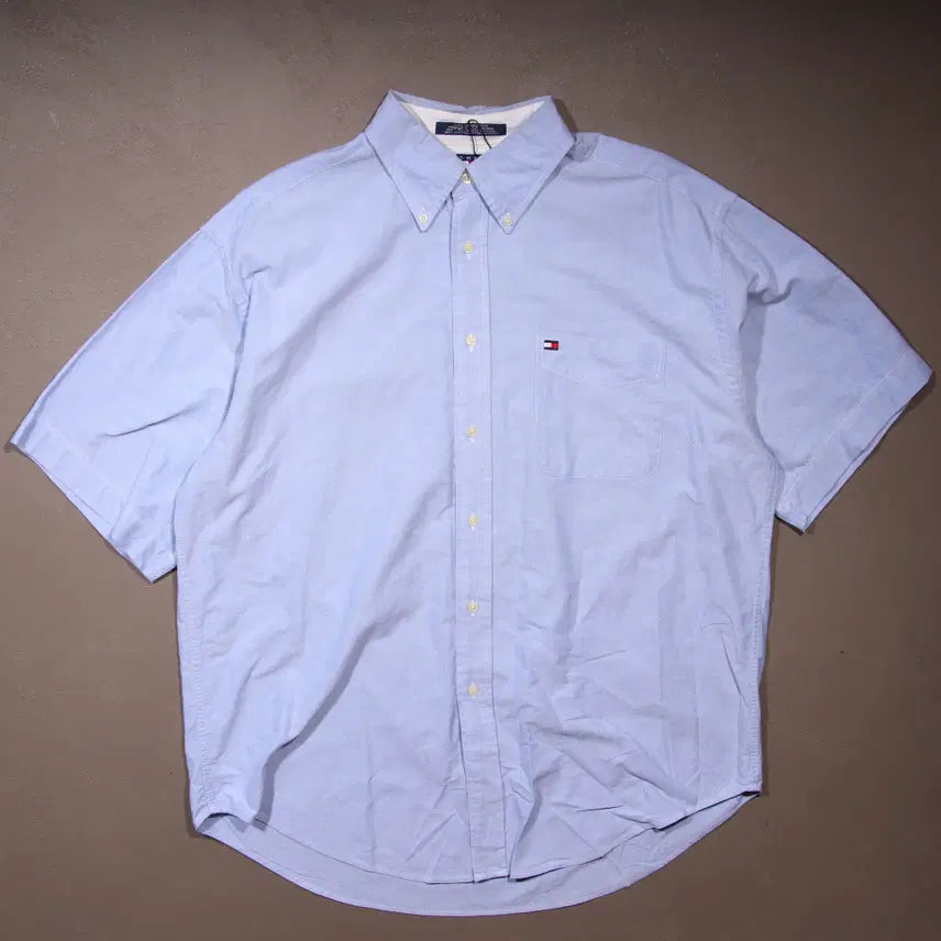 [BUNJANG] Tommy Hilfiger Cotton Short Sleeve Shirt XL / 타미힐피거 코튼 반팔셔츠 A860