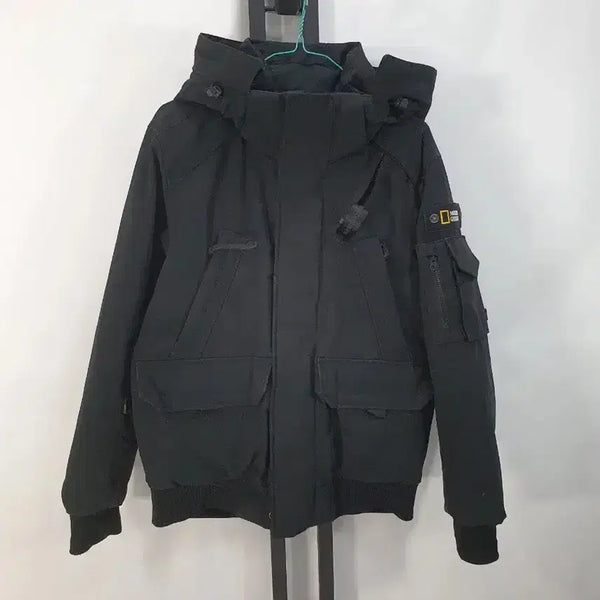 [BUNJANG] National Geographic Taruga Short Padded Jacket Black / 내셔널지오그래픽 숏패딩 타루가 블랙 m