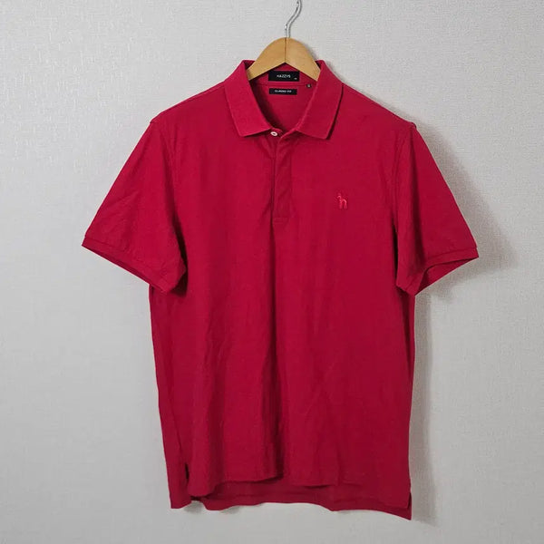 [BUNJANG] Hazzys Hidden Button Short Sleeve Polo Shirt Classic Fit / 헤지스 히든버튼 반팔 폴로 기능성 카라티 클래식핏 110 (거의 새상품)