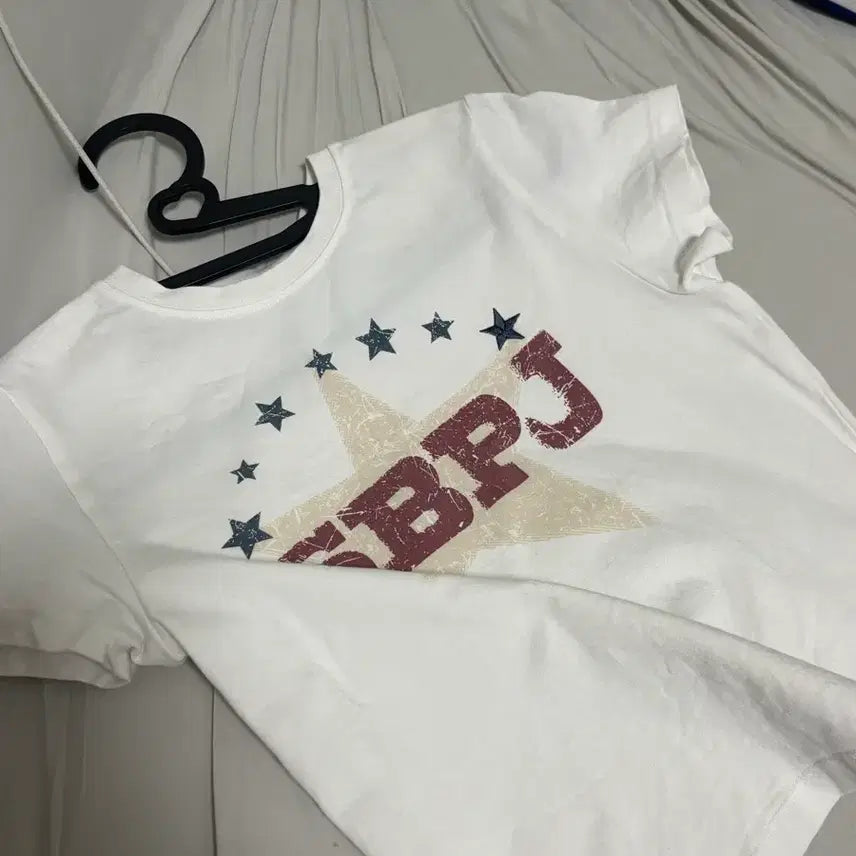 [BUNJANG] SUNBUN PROJECT Printing Semi Crop T-Shirt / 썬번프로젝트 프린팅 세미 크롭 티셔츠