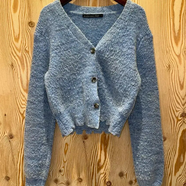 [BUNJANG] Andersson Bell Lua Alpaca Wool Blend Asymmetric Cardigan / 앤더슨벨 루아 알파카 울 블렌드 비대칭 가디건
