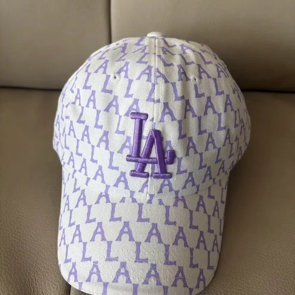 [BUNJANG] MLB LA Dodgers Lavender Pattern Ball Cap - New / MLB LA 다저스 볼캡 라벤더 패턴 F-새상품