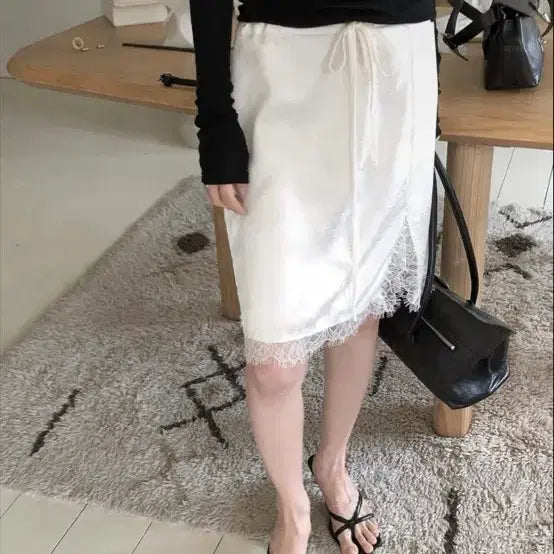 [BUNJANG] Le Butter Lace Skirt Lingerie Core / 르버터 레이스 스커트 란제리코어
