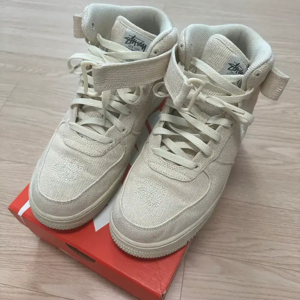 [BUNJANG] Nike x Stussy Air Force 1 '07 Mid SP Fossil / 나이키 x 스투시 에어포스 1 '07 미드 SP 파슬 275 사이즈