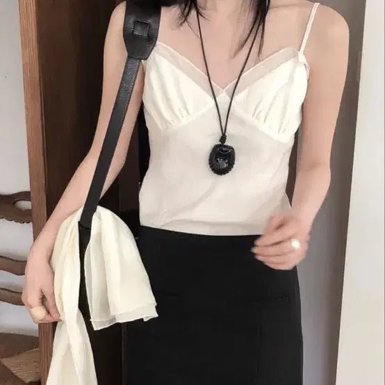[BUNJANG] Rebutter Frill Slub Tank Top / 르버터 프릴 슬라브 나시