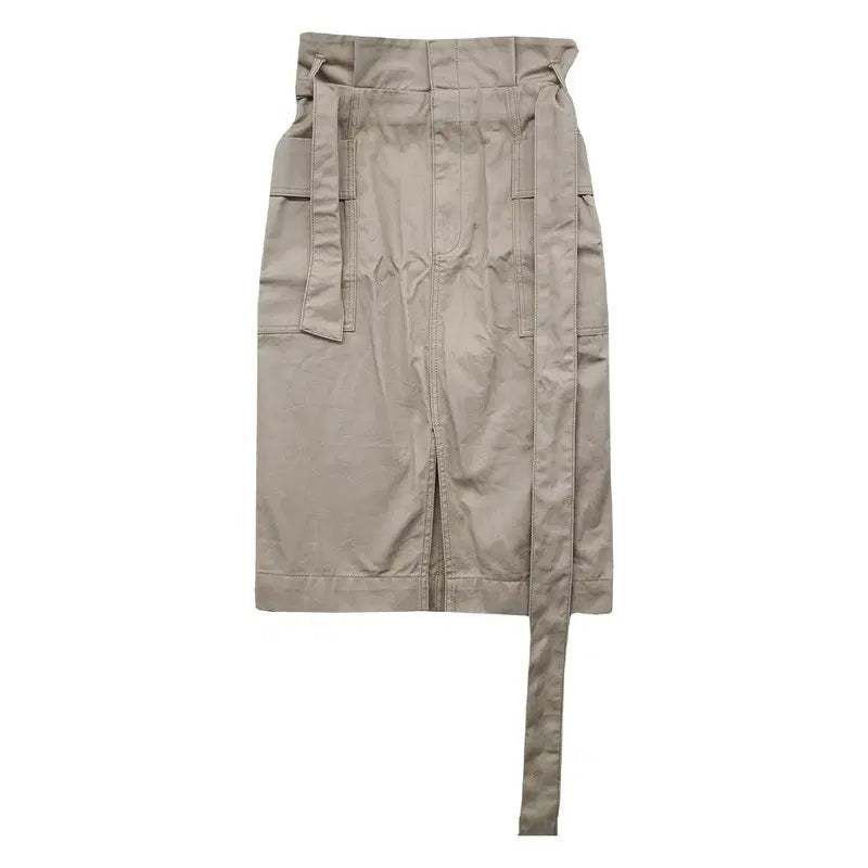 [BUNJANG] H&M Belted Skirt Beige / 에이치엔앰 베이지 벨티드 스커트 155-72