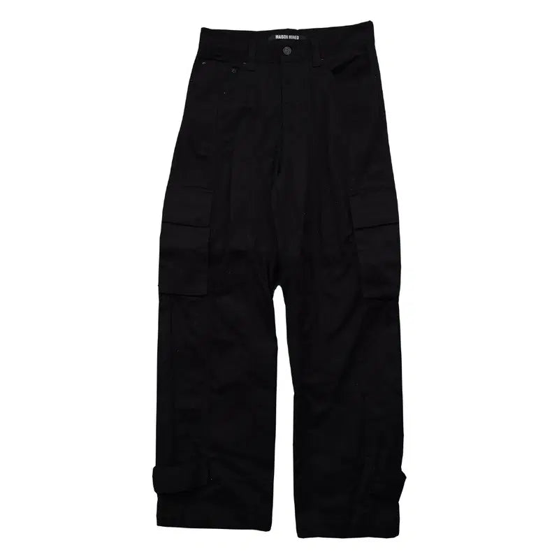 [BUNJANG] Maison Minned Black Wide Pants (Size S) / 메종미네드 블랙 와이드 바지 S