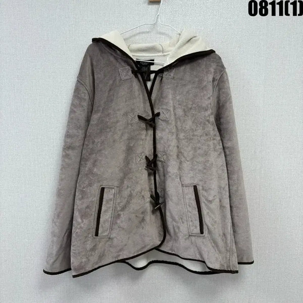 [BUNJANG] Unisex Beige Hooded Duffle Jacket XXL / 후드 더플 자켓 베이지 XXL