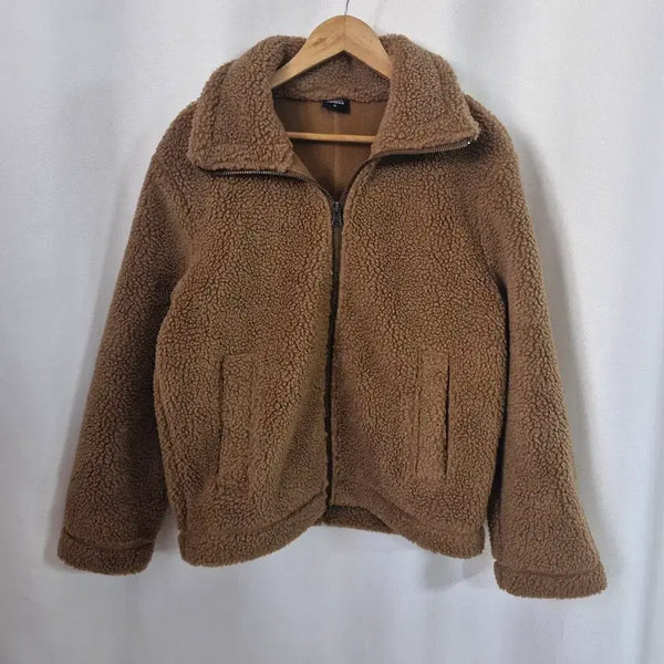 [BUNJANG] Musinsa Standard Teddy Bear Fleece Jacket Brown / 무신사 스탠다드 테디베어 플리스 자켓 브라운