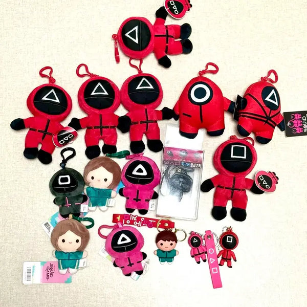 [BUNJANG] Squid Game Small Claw Machine Dolls & Keyrings Bundle Set / squid game 오징어 게임 소형인형뽑기 가방열쇠고리키링인형(일괄