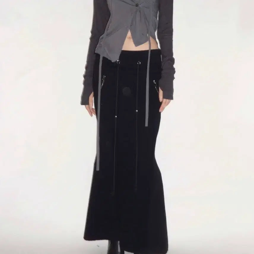 [BUNJANG] Bonne Women's Wool Skirt Black / 본네 우먼 울 스커트 블랙