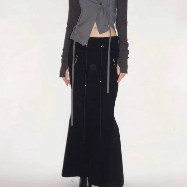 [BUNJANG] Bonne Women's Wool Skirt Black / 본네 우먼 울 스커트 블랙
