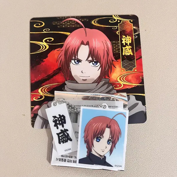 [BUNJANG] Gintama Yoshiwara Pop-up Kamui Proof Photo Keychain & Coaster Set (2 Types) / 특전)은혼 요시와라 팝업 카무이 증명사진 키링, 코스터 2종 세트