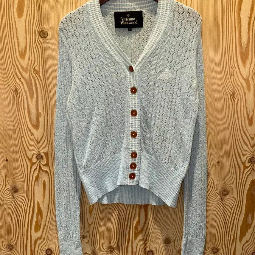 [BUNJANG] Vivienne Westwood Pointelle Cable Cardigan / 비비안 웨스트우드 포인텔 케이블 가디건