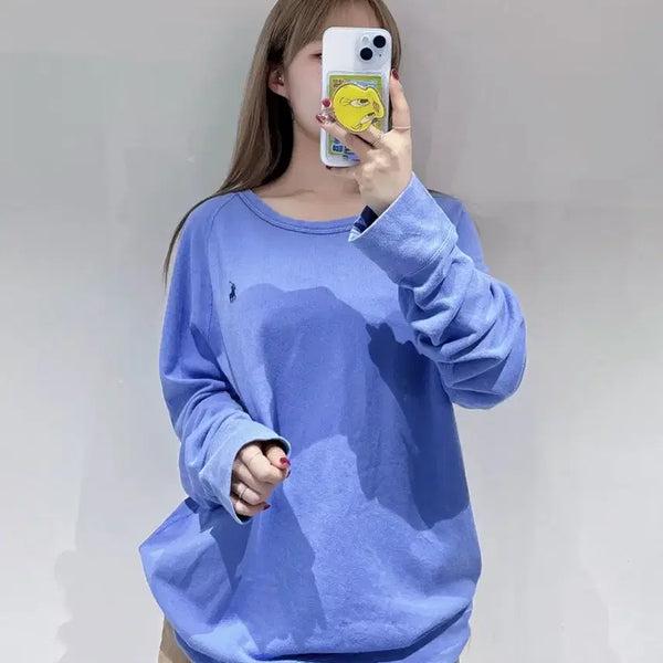 [BUNJANG] Polo Ralph Lauren QR Pony Baby Blue Long Sleeve / 폴로랄프로렌 qr 포니 베이비블루 롱슬리브