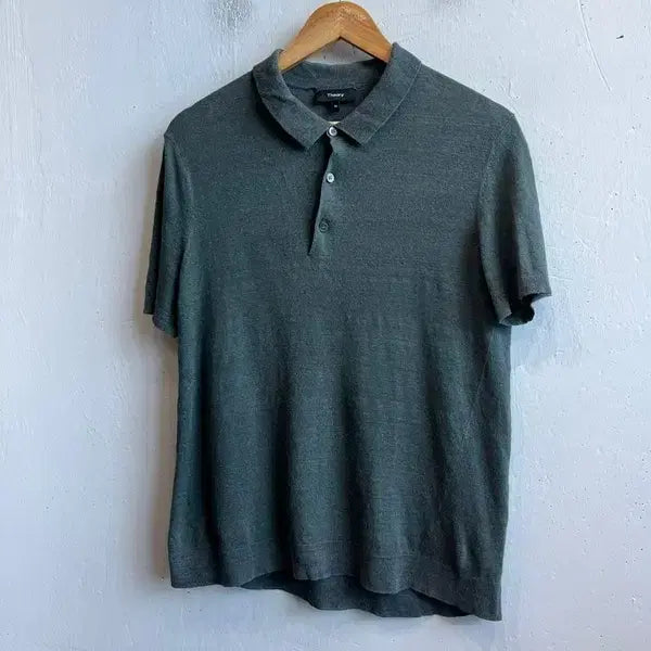 [BUNJANG] Theory Linen PK T-shirt / Theory 띠어리 린넨 PK티셔츠 카라티 M