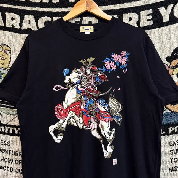 [BUNJANG] Vintage Japanese Samurai Oriental T-Shirt (L) / [L] 일본풍 무사 오리엔탈 빈티지 티셔츠