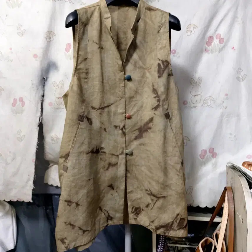 [BUNJANG] Domestic Ramie Natural Dye Outer Vest / 천연염색    국산 모시   아우터  조끼