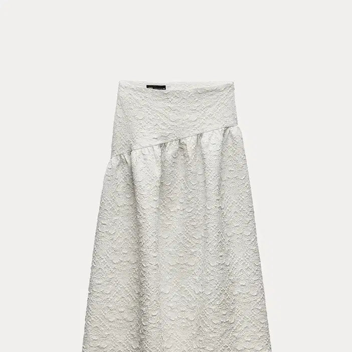 [BUNJANG] Zara Denim Ruffle Midi Skirt / 자라