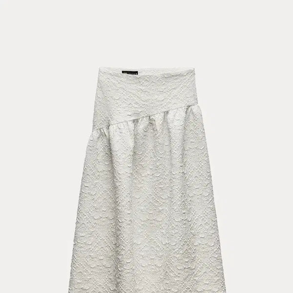 [BUNJANG] Zara Denim Ruffle Midi Skirt / 자라
