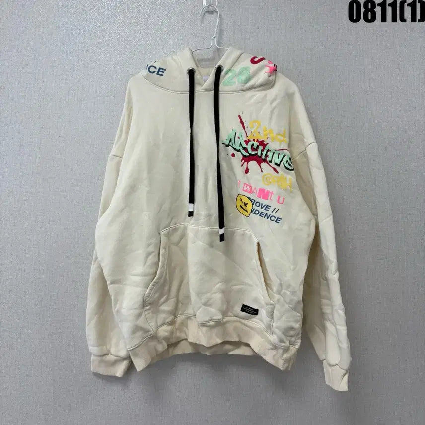 [BUNJANG] 2nd Archive Beige Hoodie XL / 2nd archive 후드티 베이지 XL