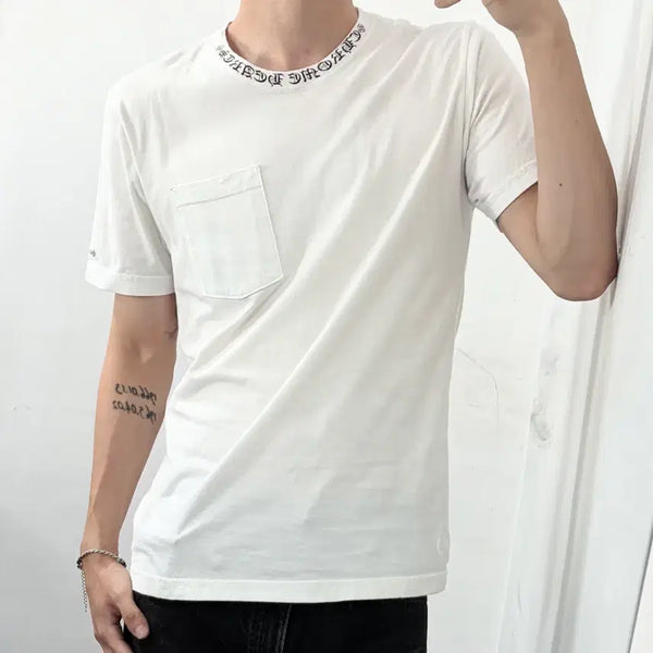 [BUNJANG] Chrome Hearts Neck Logo Short Sleeve T-Shirt / 크롬하츠 넥로고 반팔 티셔츠
